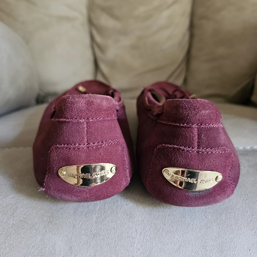 Michael Kors‎ suede burgundy moccasins/loafers size 11